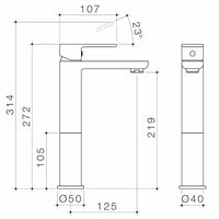 Luna Tower Basin Mixer