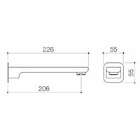 Luna Wall Basin/Bath Outlet