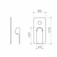 Luna Bath/Shower Mixer with Diverter Trim Kit