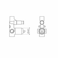 Luna Bath/Shower Mixer with Diverter InWall Body