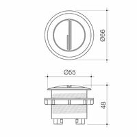Urbane II Wall Faced Close Coupled Flush Button