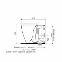 Urbane II Cleanflush® Wall Faced Back Inlet Pan (with GermGard®)
