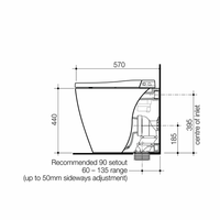 Urbane II Bidet Cleanflush® Wall Faced Back Inlet Pan (with GermGard®)