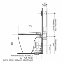 Urbane II Bidet Cleanflush® Invisi Series II® Wall Faced Toilet Suite (with GermGard®)