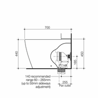 Urbane II Bidet Cleanflush® Wall Faced Close Coupled Pan (with GermGard®)
