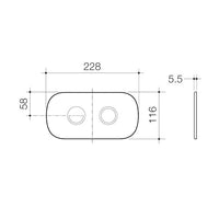 Contura II Invisi Series II® Round DC Dual Flush Button Panel