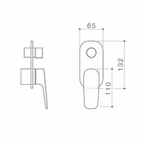 Contura II Bath/Shower Mixer with Diverter - Trim Kit