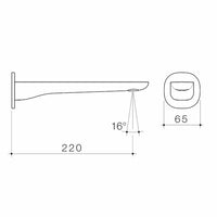 Contura II Basin/Bath Outlet 220mm