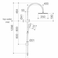 Contura II Rail Shower with Overhead