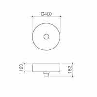 Liano II 400mm Round Above Counter Basin