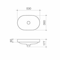 Liano II 530mm Pill Inset Basin