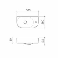 Liano II Hand Wall Basin (1 Tap Hole) - Matte Pink (Special Order)