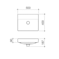 Urbane II Wall Basin (1 Tap Hole)