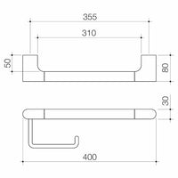 Urbane II Universal Rail 400mm + T/R Holder Set