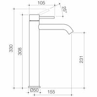 Liano II Tower Mixer - Chrome - LF
