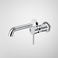 Liano II 175mm Wall Basin / Bath Trim Kit - 2 x Round Cover Plates - Brushed Nickel - LF