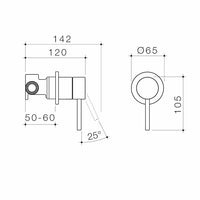 Liano II Bath / Shower Mixer - Round Cover Plate - Brushed Brass - Sales Kit
