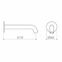 Liano II 210mm Basin / Bath Outlet - Round