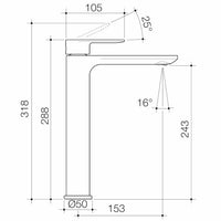 Urbane II Tower Basin Mixer - Gunmetal - LF