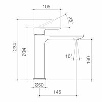Urbane II Mid Tower Basin Mixer - Chrome - LF