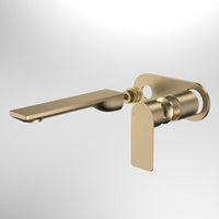Urbane II 180mm Wall Basin / Bath Trim Kit - Round Cover Plate - Brushed Brass - LF