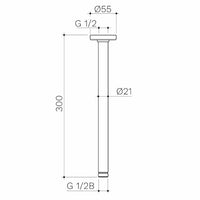 Caroma 300mm Ceiling Shower Arm