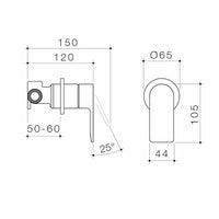 Urbane II Bath / Shower Mixer - Round Cover Plate