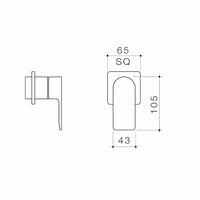 Urbane II Bath / Shower Trim Kit - Square Cover Plate