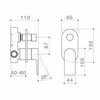 Urbane II Bath / Shower Mixer With Diverter - Round Cover Plate