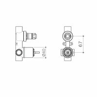 Caroma EasySwitch Universal Bath / Shower Mixer With Diverter Inwall Body