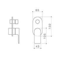 Urbane II Bath / Shower Mixer With Diverter Trim Kit - Round Cover Plate