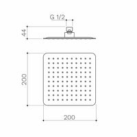 Urbane II 200mm Square Rain Shower (4 Star)