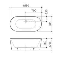 Urbane II 1600 Freestanding Bath