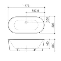 Urbane II 1800 Freestanding Bath