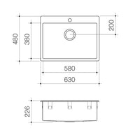 Urbane II 45 Litre Flushline Tub 1TH