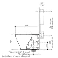 Luna Cleanflush® Invisi Series II® Wall Faced Toilet Suite
