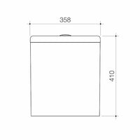 Contura II Close Coupled 4s RH Cistern - Clay