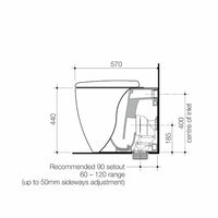 Contura II Cleanflush® Wall Faced BI 4S Pan GermGard®- Clay