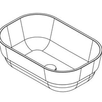 MAINSWATER Eve Semi Inset Basin 600 x 400 x 200