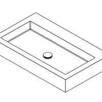 MAINSWATER Kubo Wall Mounted Basin 800 x 480 x 120