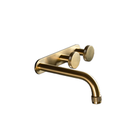 Brodware Yokato Disc Wall Set with 150mm Spout & Backplate - Brushed Nordic Brass PVD 1.9305.02.6.47
