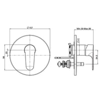 FIMA Shower Mixer 157mm - Chrome
