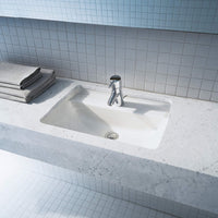 Starck 3 Undercounter Basin 490x365mm 1TH, with O/F, Alpin White