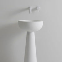 UNITED PRODUCTS Lunar Pedestal Basin by Thomas Coward Studio - Available in colors Matt White, Matt Sand, and Matt Sand Grey | The Source - Bath • Kitchen • Homewares