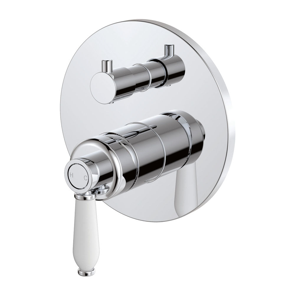 Fienza Eleanor Wall Mixer Diverter - Chrome/Ceramic Handle