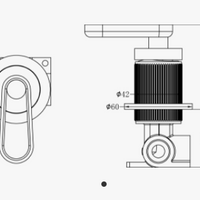 NOVAS FRAME IN WALL MIXER W/LEVER