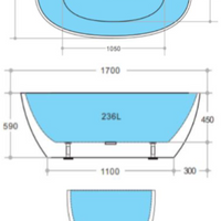 IMPRESSIONS BATHROOMWARE LUXURY 1700 FREESTANDING BATH (IMKB124)