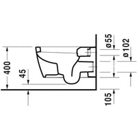 Duravit Me by Starck Wall Mounted Toilet