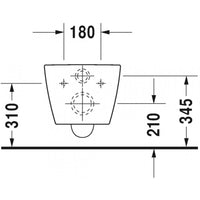Duravit Me by Starck Wall Mounted Toilet