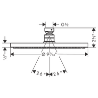 Hansgrohe Raindance S 240 1jet PowderRain Overhead Shower - Brushed Black Chrome